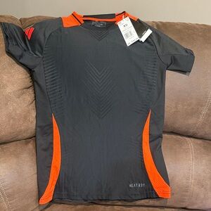 adidas Black and Orange Short Sleeve Tee